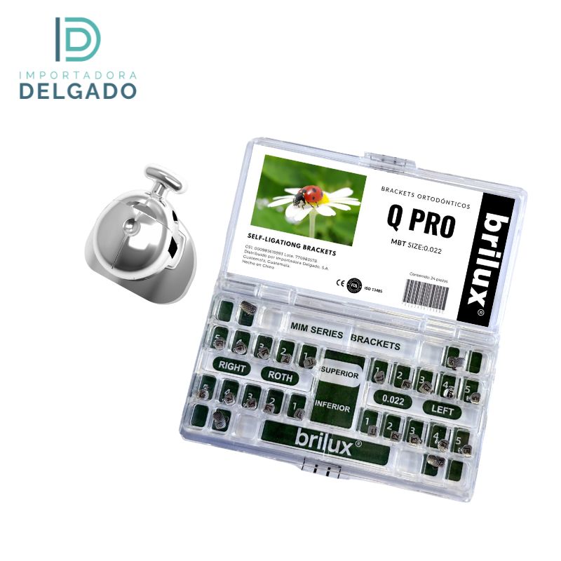 JUEGO DE BRACKETS Q PRO SELF LIGATING MBT 0.22 345