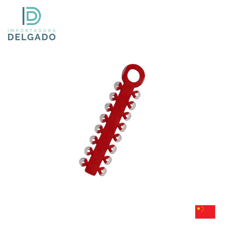 Ligadura Multicolor Transparente y Rojo