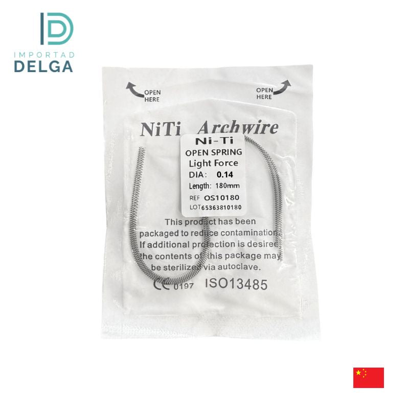 Resorte Abierto Smill Ortho Niti 0.14 Con 2 Piezas