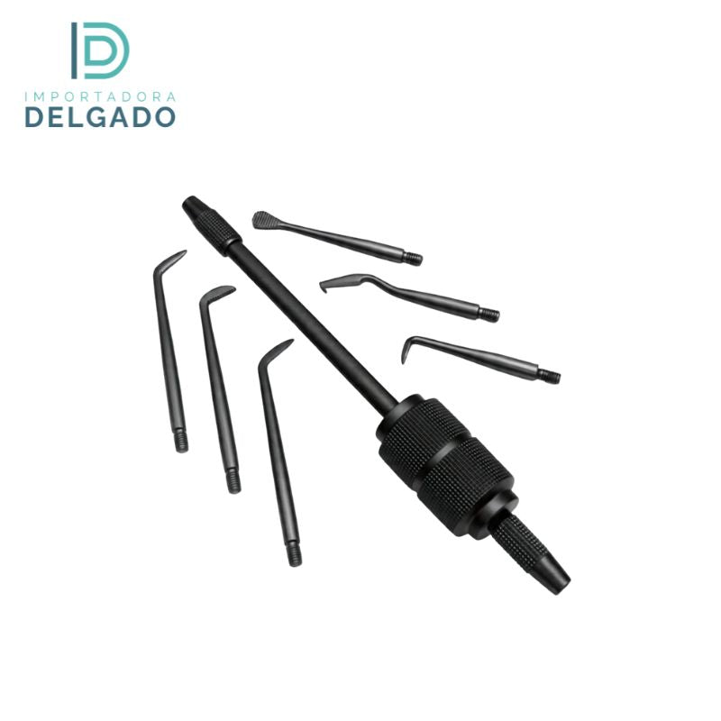 TIRAPUENTE DENTAL COLOR NEGRO CON 7 PUNTAS