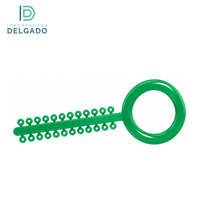 LIGADURAS ELASTICAS MODULOS AO COLOR VERDE