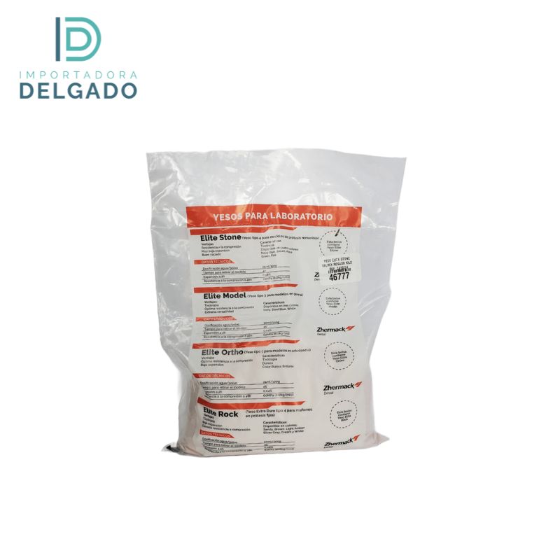 Yeso Elite Stone Velmix Zhermack tipo 4 color rosado, 1 kilo