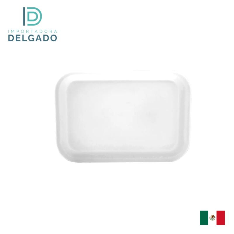 Bandejas PEQUEÑO De Plastico Liso BLANCO