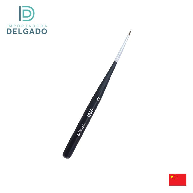 PINCEL PARA POLVO CERAMICO PELO DE VISON - MANGO DE MADERA NO.00