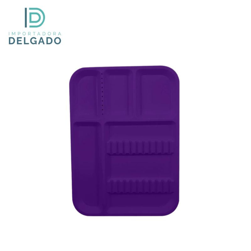 Bandejas GRANDE De Plastico Con Divisiones  MORADO