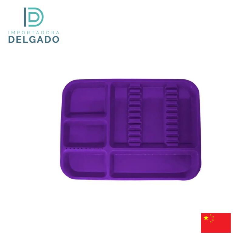 BANDEJA GRANDE MORADO CON DIVICION