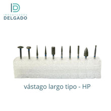 KIT DE FRESA DIAMANTADA VASTAGO LARGO TIPO HP