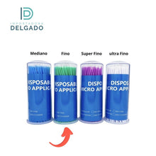 MICRO APLICADOR FINO VERDE CON 100 PIEZAS