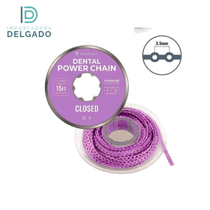 CADENA ELASTICA DE ORTODONCIA ABIERTA LILA