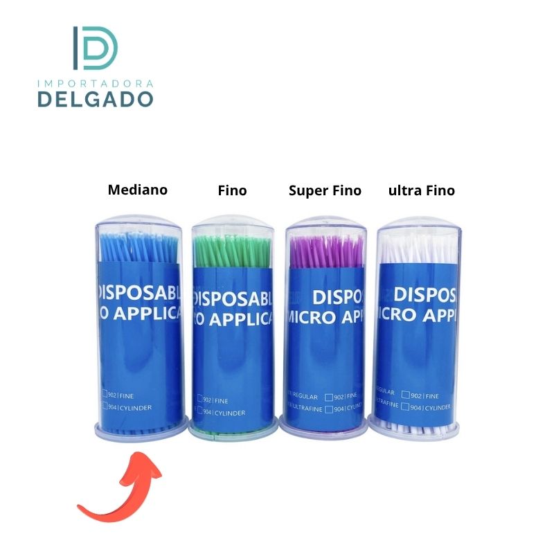 MICRO APLICADOR REGULAR AZUL CON 100 PIEZAS