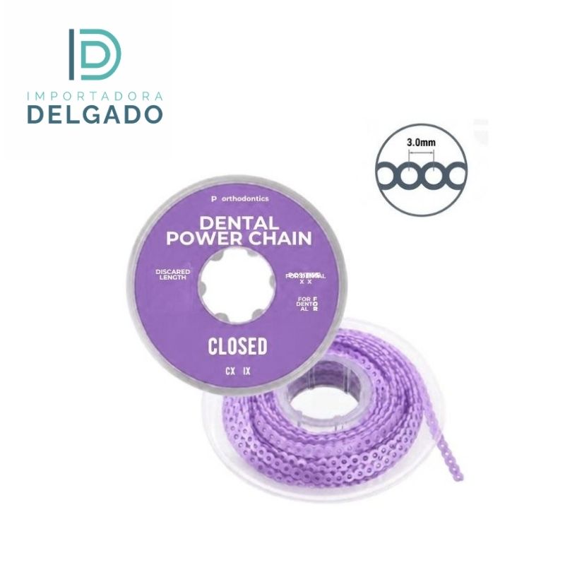 CADENA ELASTICA DE ORTODONCIA CERRADO MORADO CLARO