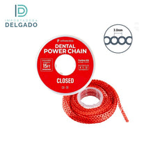 CADENA ELASTICA DE ORTODONCIA CERRADO ROJO