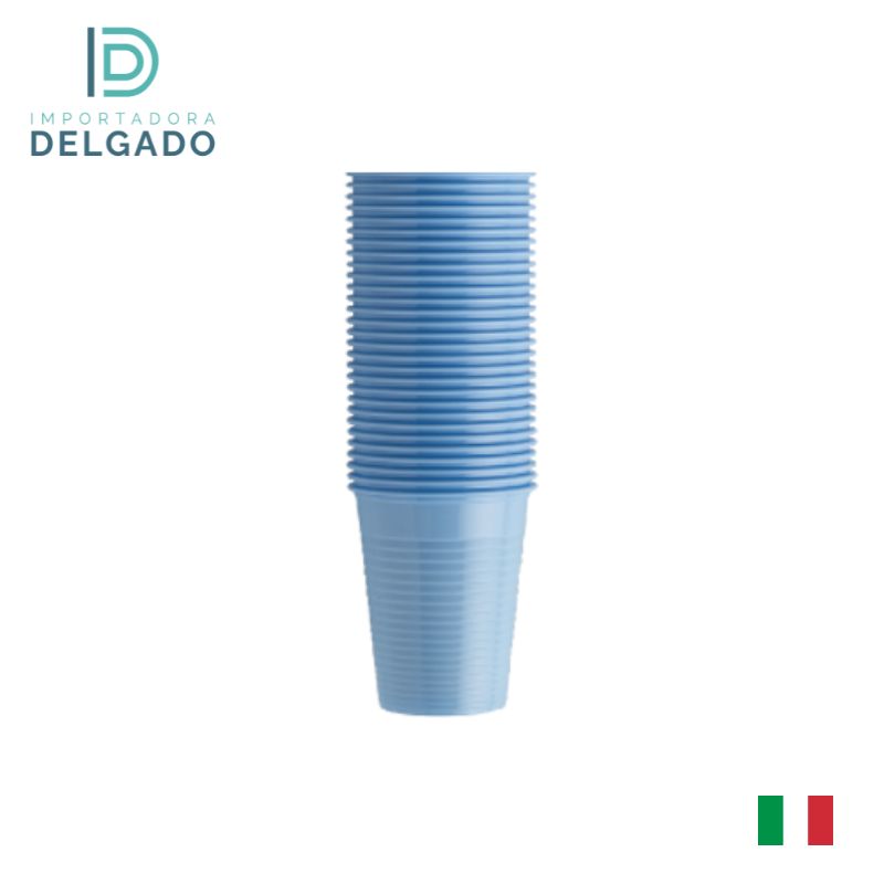 Vaso Plastico EURONDA Bolsa 100pz Color Celeste