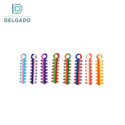 LIGADURAS ELASTICAS MODULOS DE COLORES MIXTOS CAJA