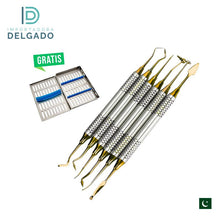 ESPATULA PARA RESINA CON 6 PIEZAS COLOR DORADO