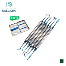 ESPATULA PARA RESINA CON 6 PIEZAS COLOR AZUL