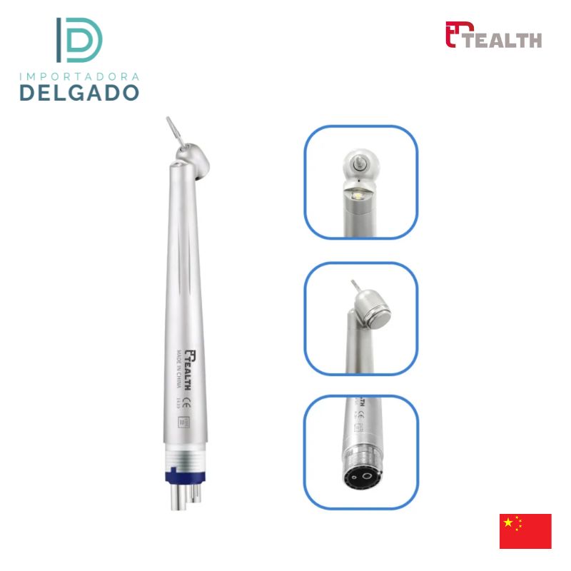 PIEZA DE MANO DE ALTA VELOCIDAD ANGULAR 45 GRADOS CON LED TEALTH 2 ENTRADA